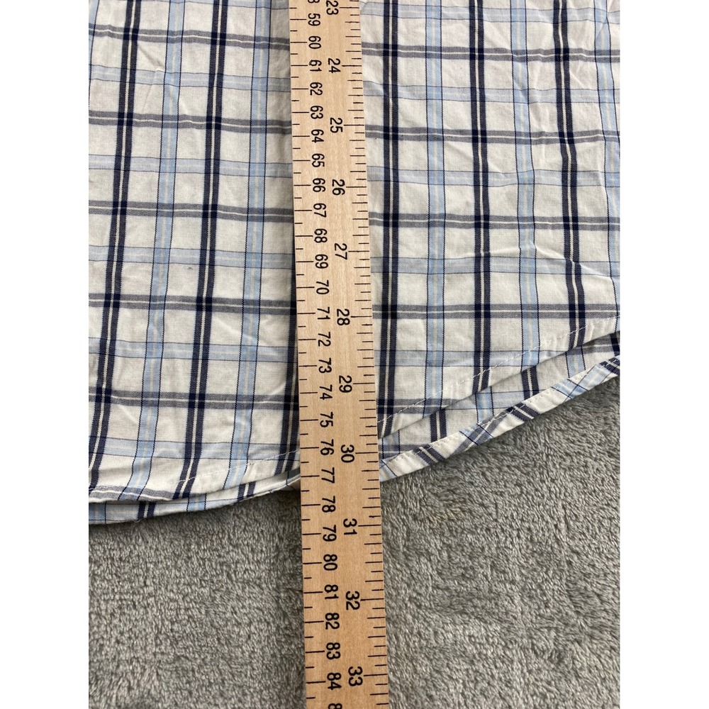 Croft & Barrow Men's L Stretch Button Up Plaid Dress Shirt Long Sleeve - Picture 9 of 12